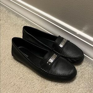 Coach Women's Black Leather Loafers
